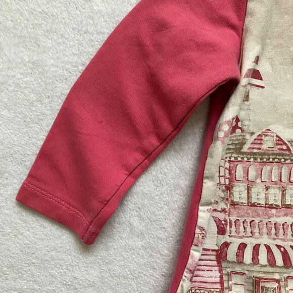 Mayoral Toddler Baby Dress 12M | Pink Village Print Long-Sleeved Ruffle GUC - Picture 6 of 16